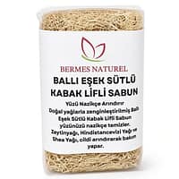 Bermes Naturel Ballı Eşek Sütlü Kabak Lifli Sabun ambalajı